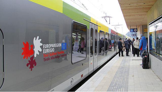 Compartment of the Euregio Tyrol-South train