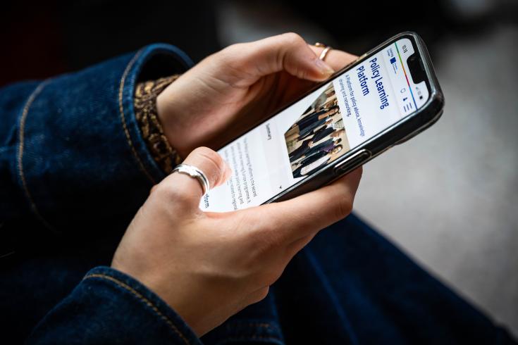 policy learning platform website on a phone policy learning platform website on a phone