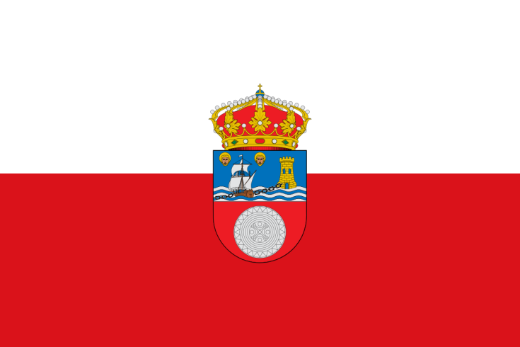 The flag of Cantabria features two horizontal stripes of equal width—white on top and red on the bottom. An official version may also include the regional coat of arms, although its inclusion is optional.