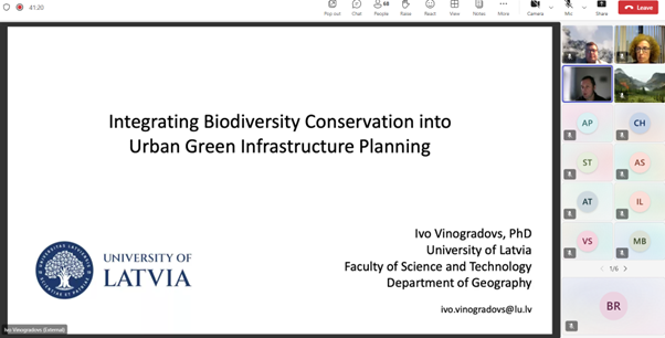 Screenshot from the GIFT 2nd interregional seminar