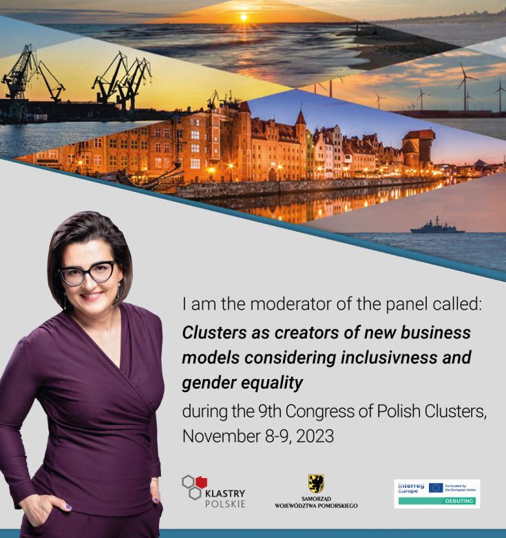 9th Congress of Polish Clusters will take place in Gdansk, Poland. Picture of the event moderator