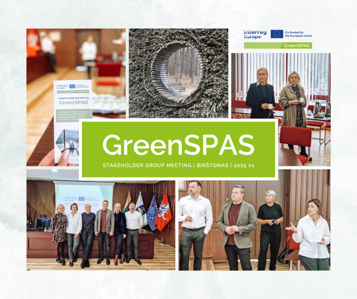 group of pictures with the title Greenspas in the middle