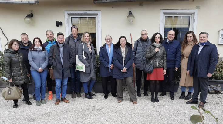 Group photo during peer review in Trento