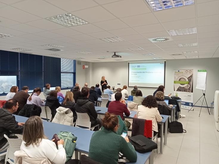 Participants of stakeholder seminar in Navarre listening to a presentation