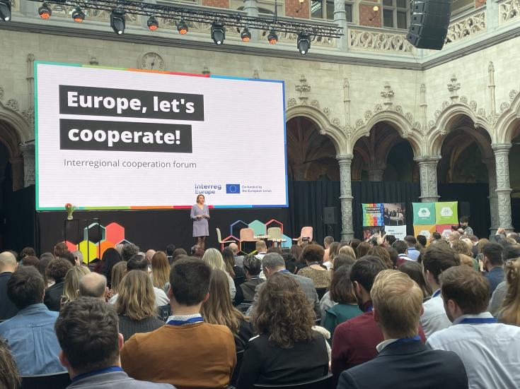 Antwerp A large conference hall filled with people
