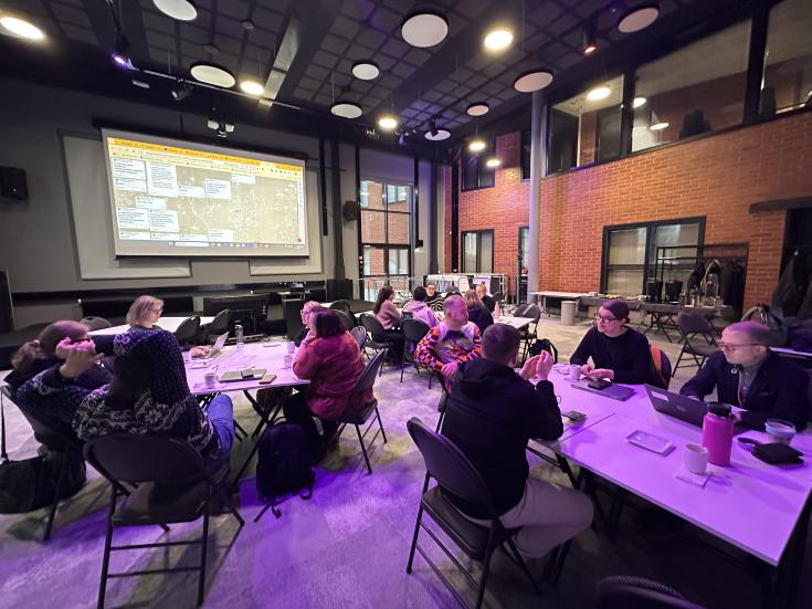 The workshop held in January brought together people working in different fields, to discuss common hopes for the future of Lapland region. People workshoppin at Lapland University of Applied Sciences