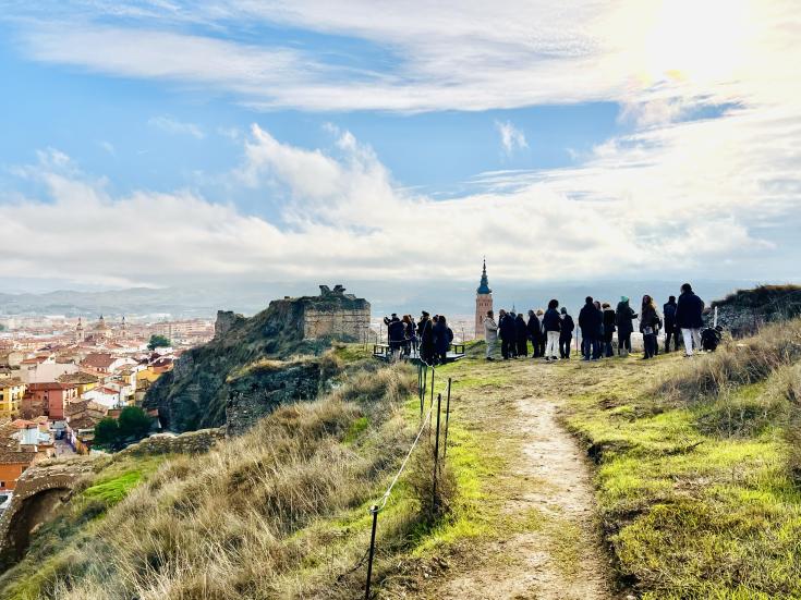People visiting religious rural heritage