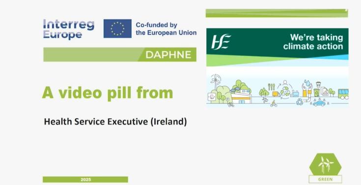 The image represents the Daphne video pill cover + the HSE logo