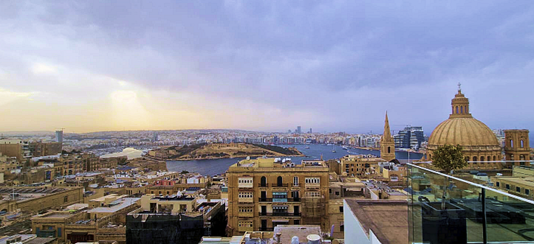 Skyline view over Valletta 