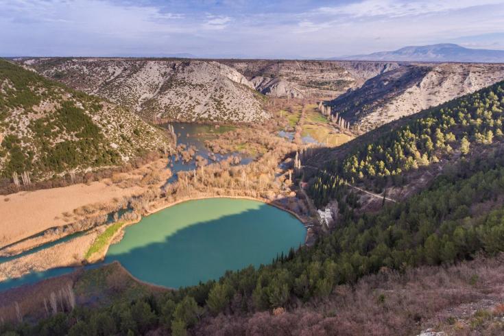 Mountain landscape with lake