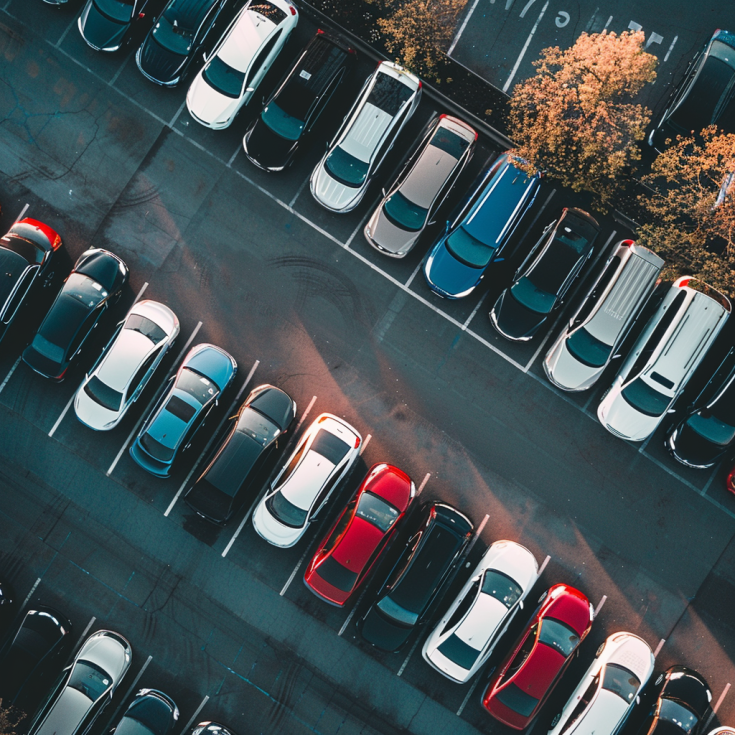 Parking filled with cars Parking filled with cars
