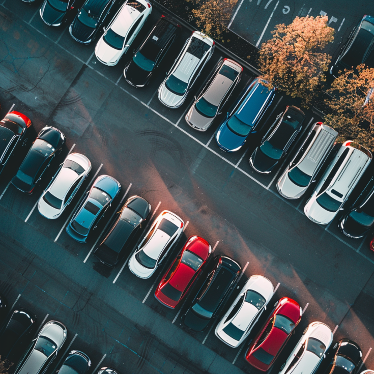 Parking filled with cars