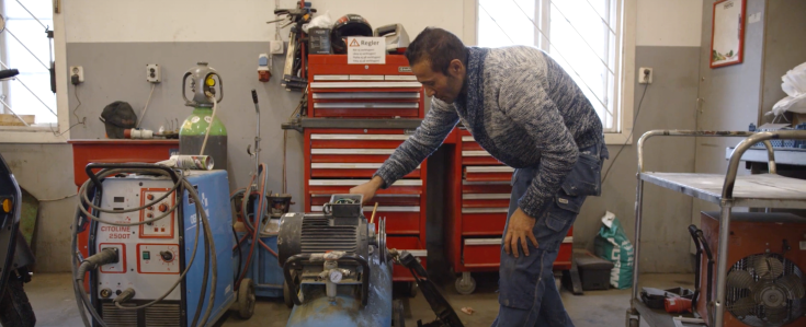 Person working in workshop