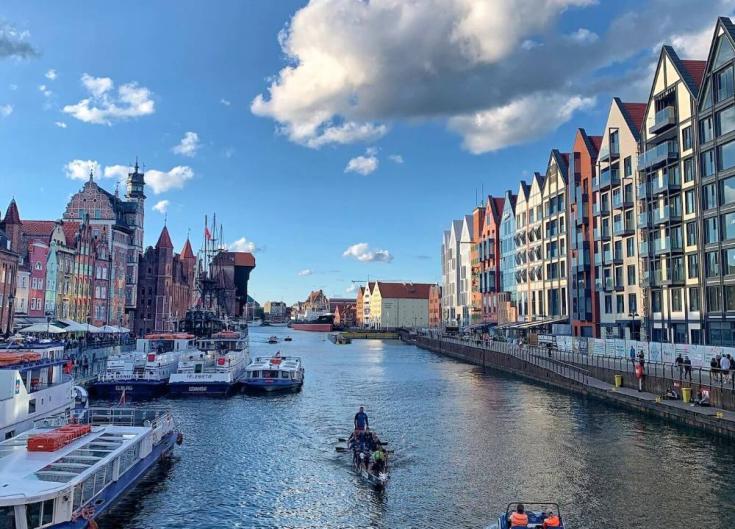 City view from Gdańsk, Poland. 