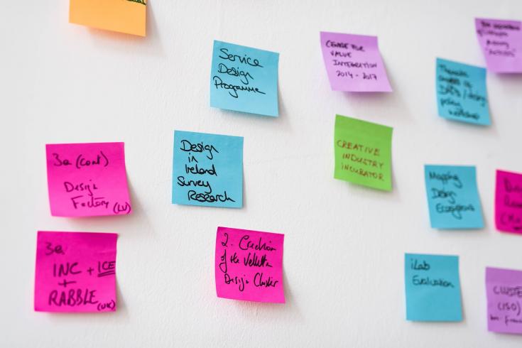 Post its on wall Post its on wall