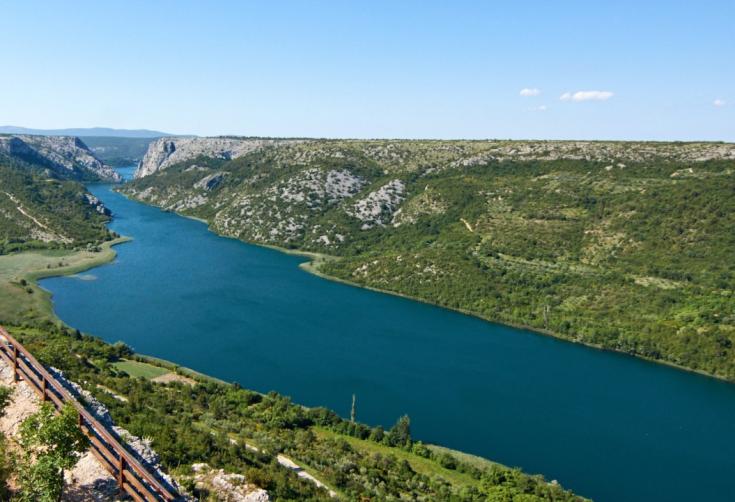 River flowing through hills River flowing through hills