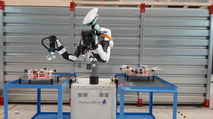 Robot assembling drones Robot assembling drones