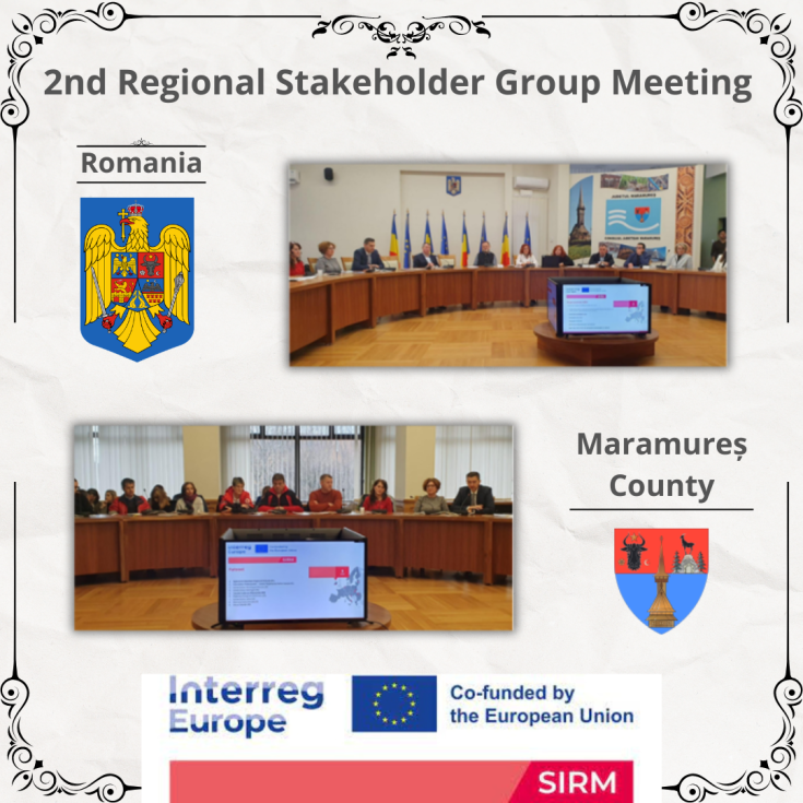 2nd Regional Stakeholder Group Meeting - Romania 2 photographs of people attending the meeting.