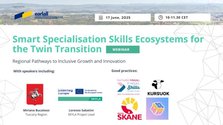 Smart Specialisation Skills for the Twin Transition: Regional Pathways to Inclusive Growth and Innovation SKYLA webinar II visual
