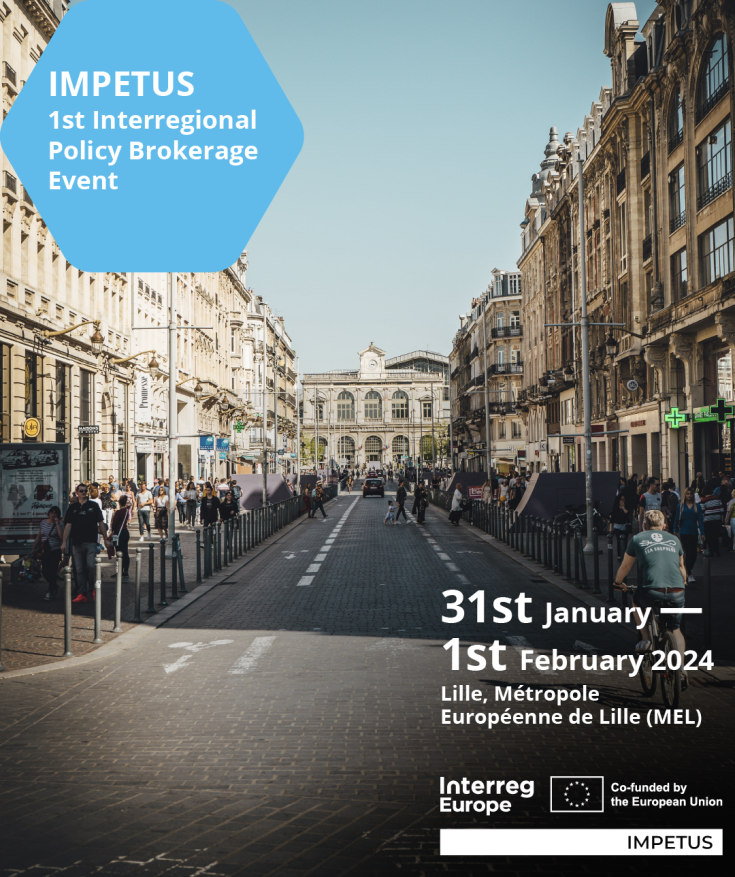 A "save the date" image for IMETUS Interregional Policy Brockerage event in LIlle