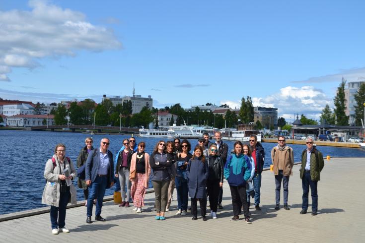CASPER group photos in Savonlinna meeting Group photos at the Savonlinna harbour