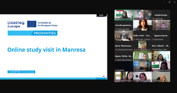 Screenshot of online study visit in Manresa Screenshot of online study visit in Manresa