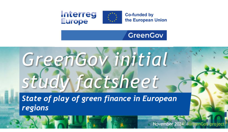GreenGov initial study factsheet - Cover GreenGov initial study factsheet - State of play of green finance in European regions