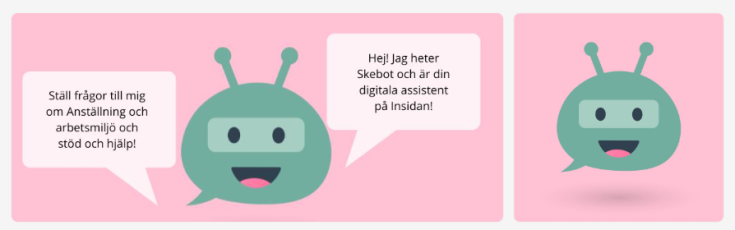 Skebot in pink background