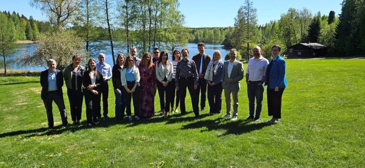 The image shows the members of FutureECOS project team that were present at the kick-off meeting