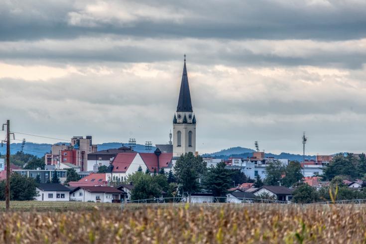 Murska Sobota, center of Prekmurje region in Slovenia, landscape