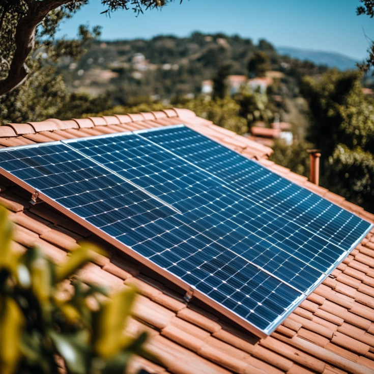 Solar panels on roof Solar panels on roof