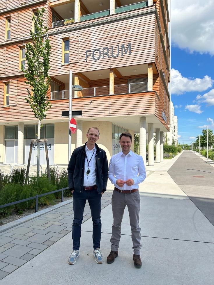 Elmar Willems and Christoph Petry, KARMA project, at the Interreg Europe event in Vienna