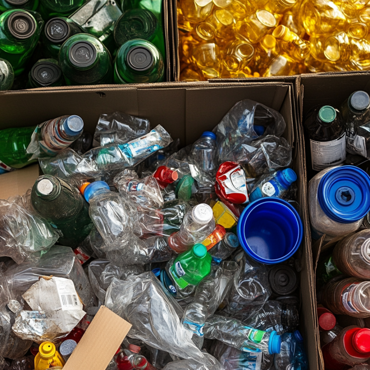 Waste in boxes