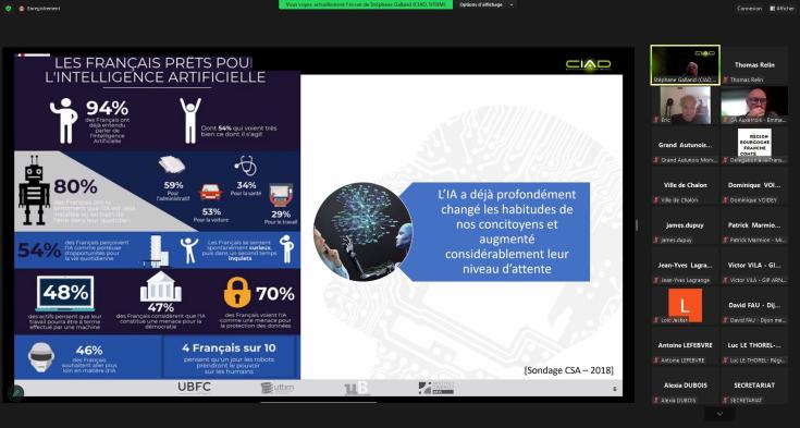 Screenshot of the webinar