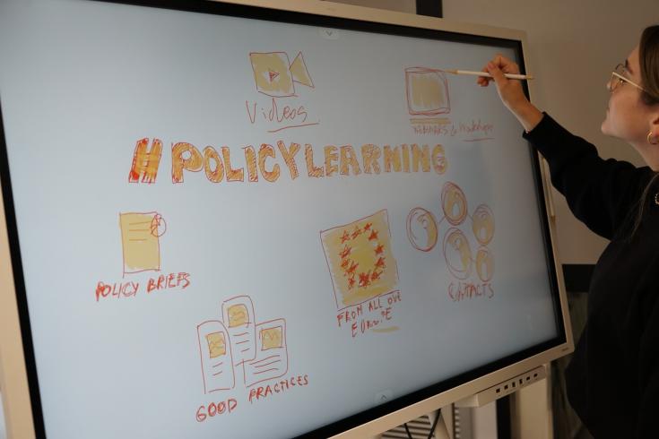 Woman drawing on digital screen Woman drawing on digital screen