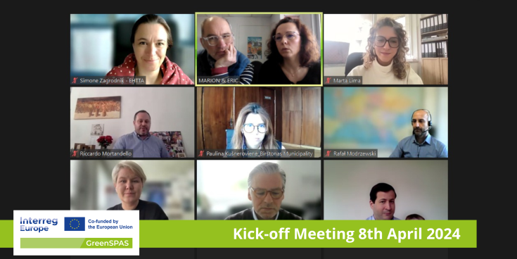 Print screen of the GreenSPAS kick-off Meeting Zoom Call