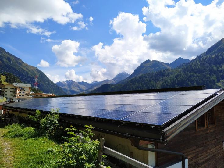 Solar panels in mountains COPR Solar panels in mountains COPR