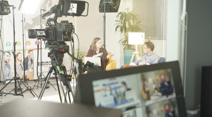 sneak peak behind the scenes of #europecooperates online event studio behind the scenes