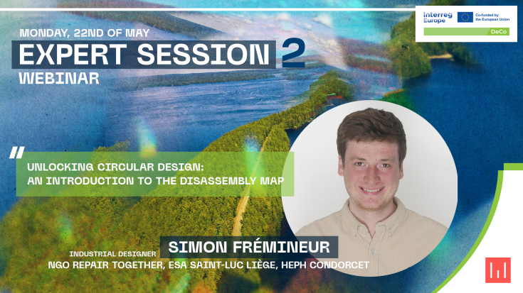 Event graphics for expert session webinar with a picture of Simon Frémineur