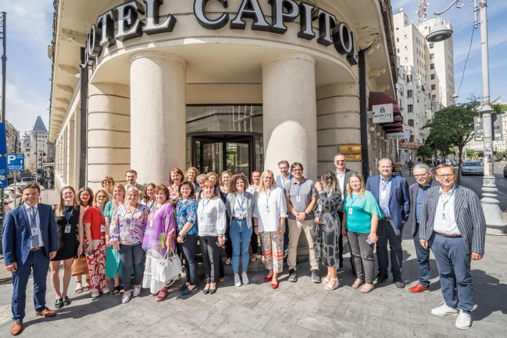 The image shows the participants at the 1st IR event hosted in Bucharest, by the lead partner , in 9 of september, 2024. 