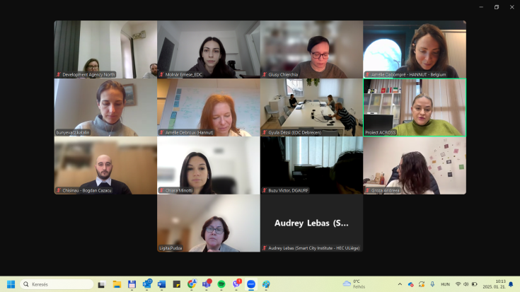 photo of an online meeting held in ACROSS project