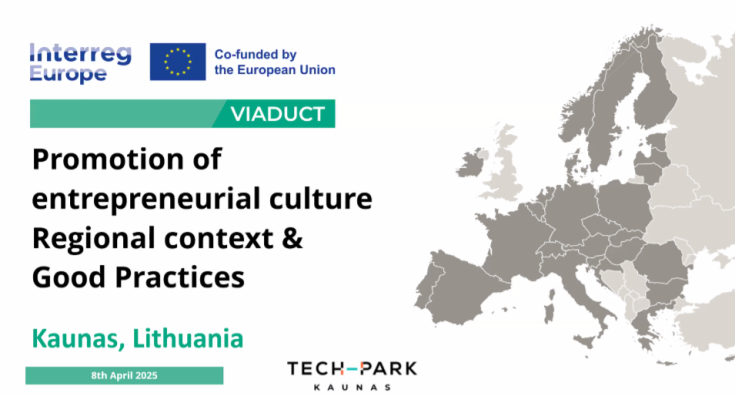 This image contains the title of the presentation by Kaunas