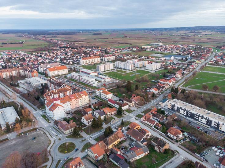 Air view of Koprivnica
