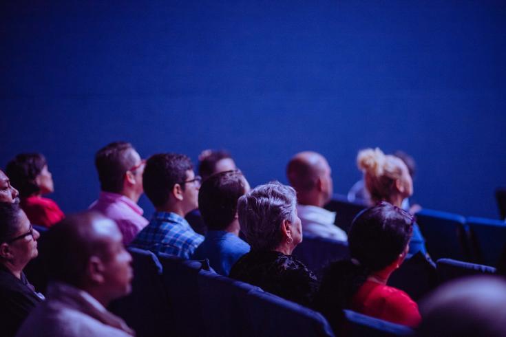 People watching an event