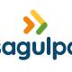Sociedad Municipal de Aparcamientos de Las Palmas de Gran Canaria, S.A. (SAGULPA) The word "sagulpa" is written in blue color and lower case. On top of it there are to symbols like ">>", the first one in orange, the second one in colors yellow (upper half) and green (lower half).