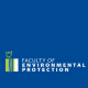 Logo FEP The name of the Faculty of Environmental Protection is written in a blue square