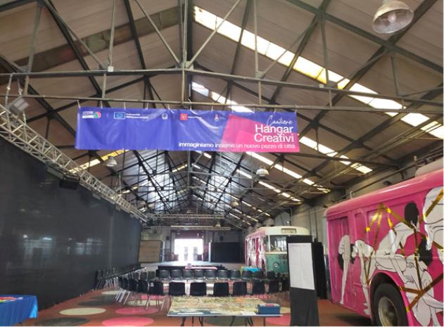 Creative hangar set-up Image of a creative hangar