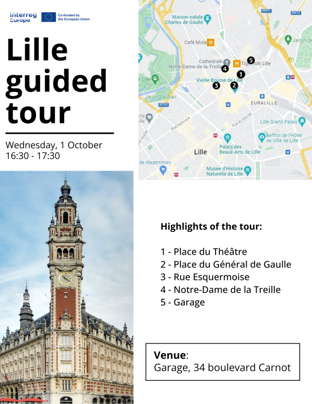 Guided tour stops for project training days 2025