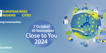  Illustration showcasing the European Week of Regions, focusing on the importance of regional development and cooperation.