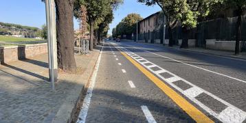 Temporary cycling routes in Rome